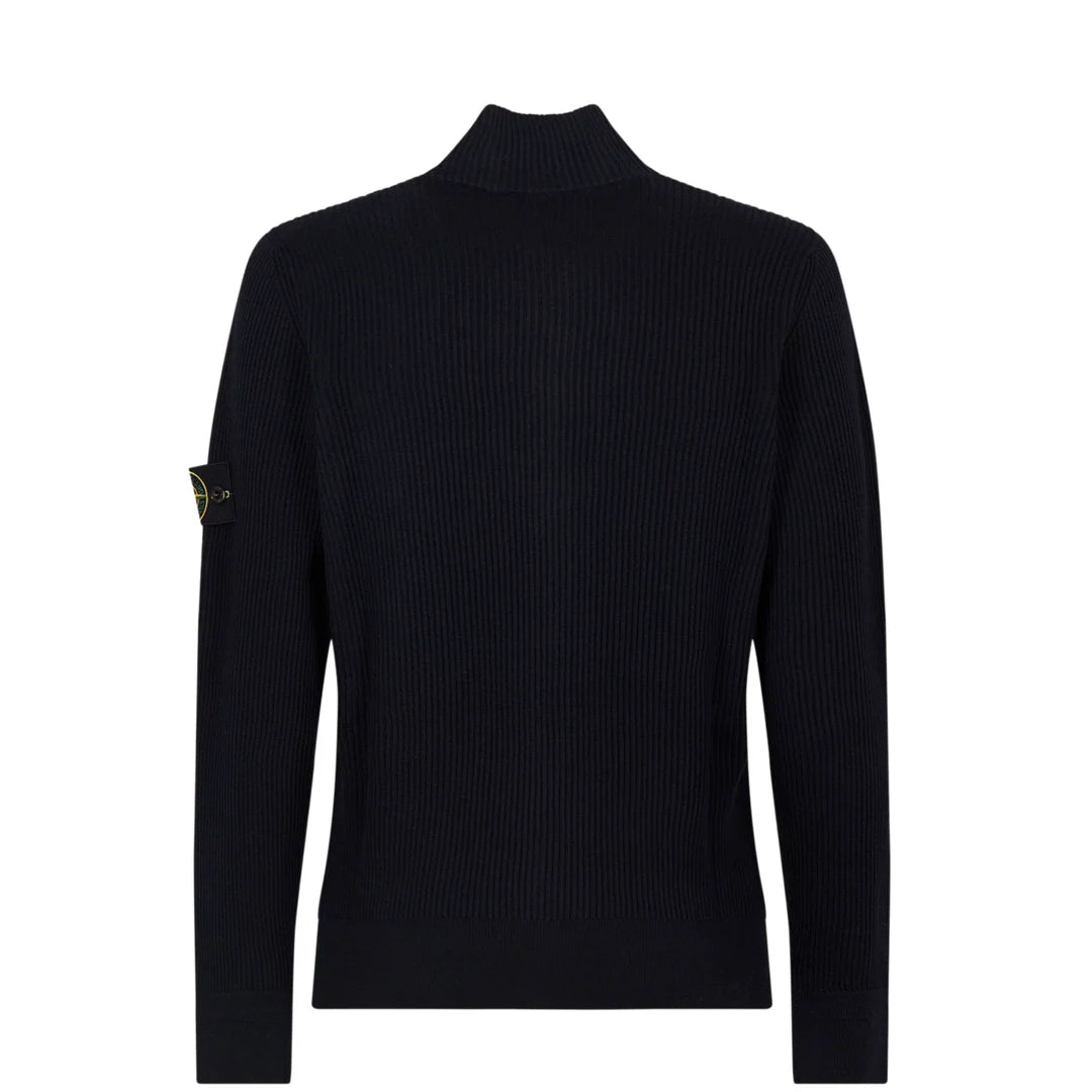 SI Full-Zip Wool Knit Jacket – Deep Black SI 02