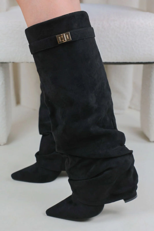SHARK BOOTS STACKED - SCHWARZ