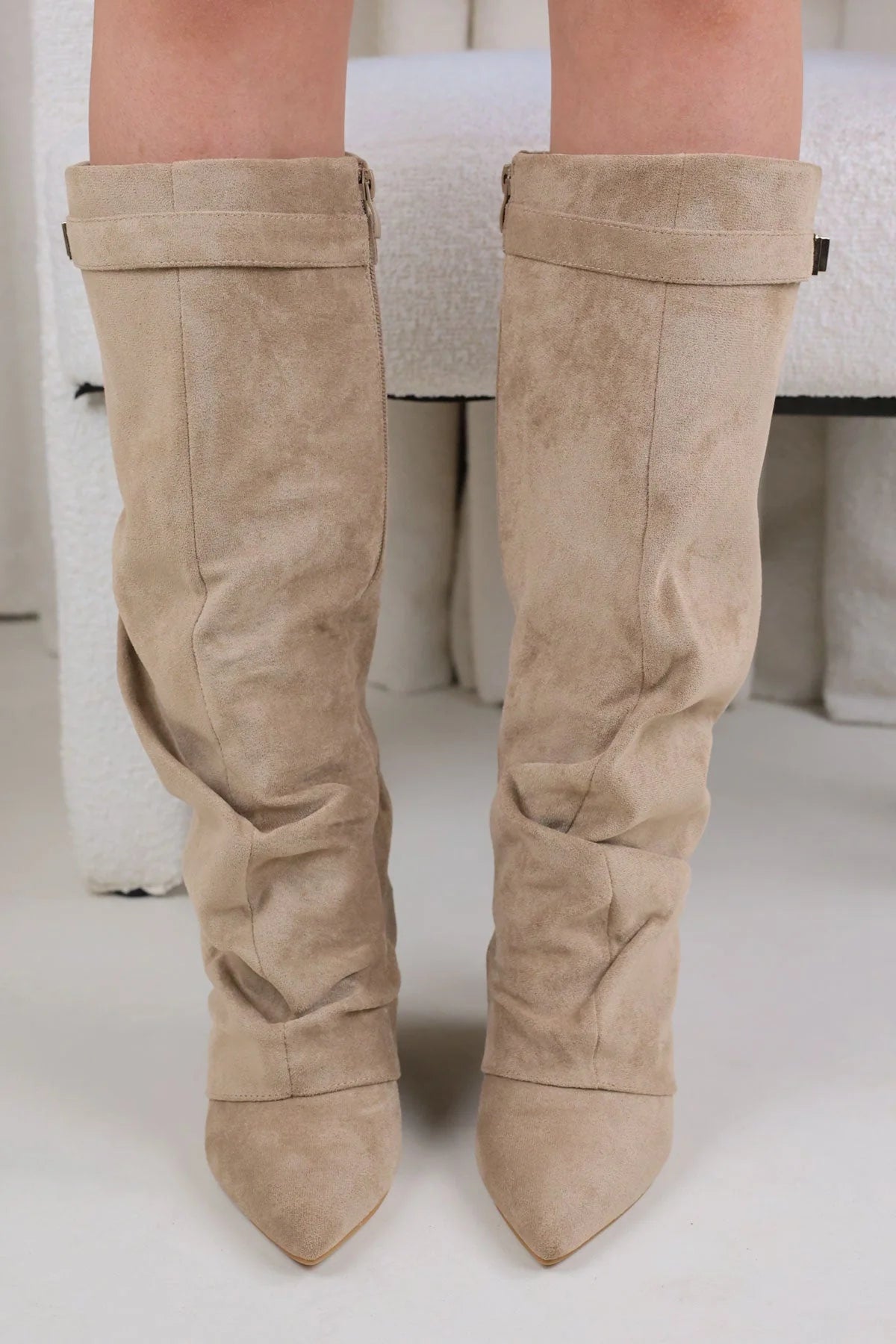SHARK BOOTS STACKED - CHAMPAGNE BEIGE
